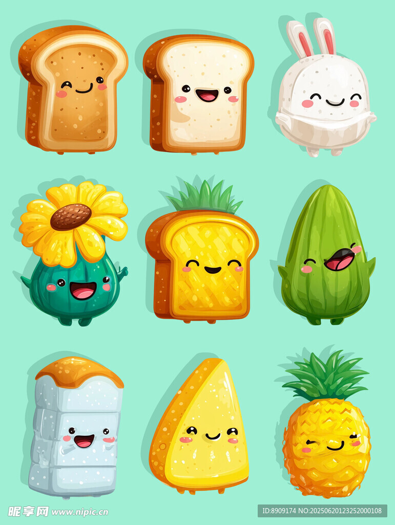 卡通食物圖案