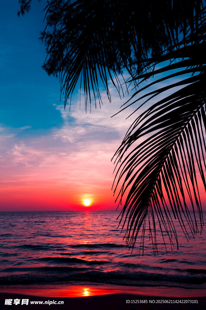 海邊日落美景