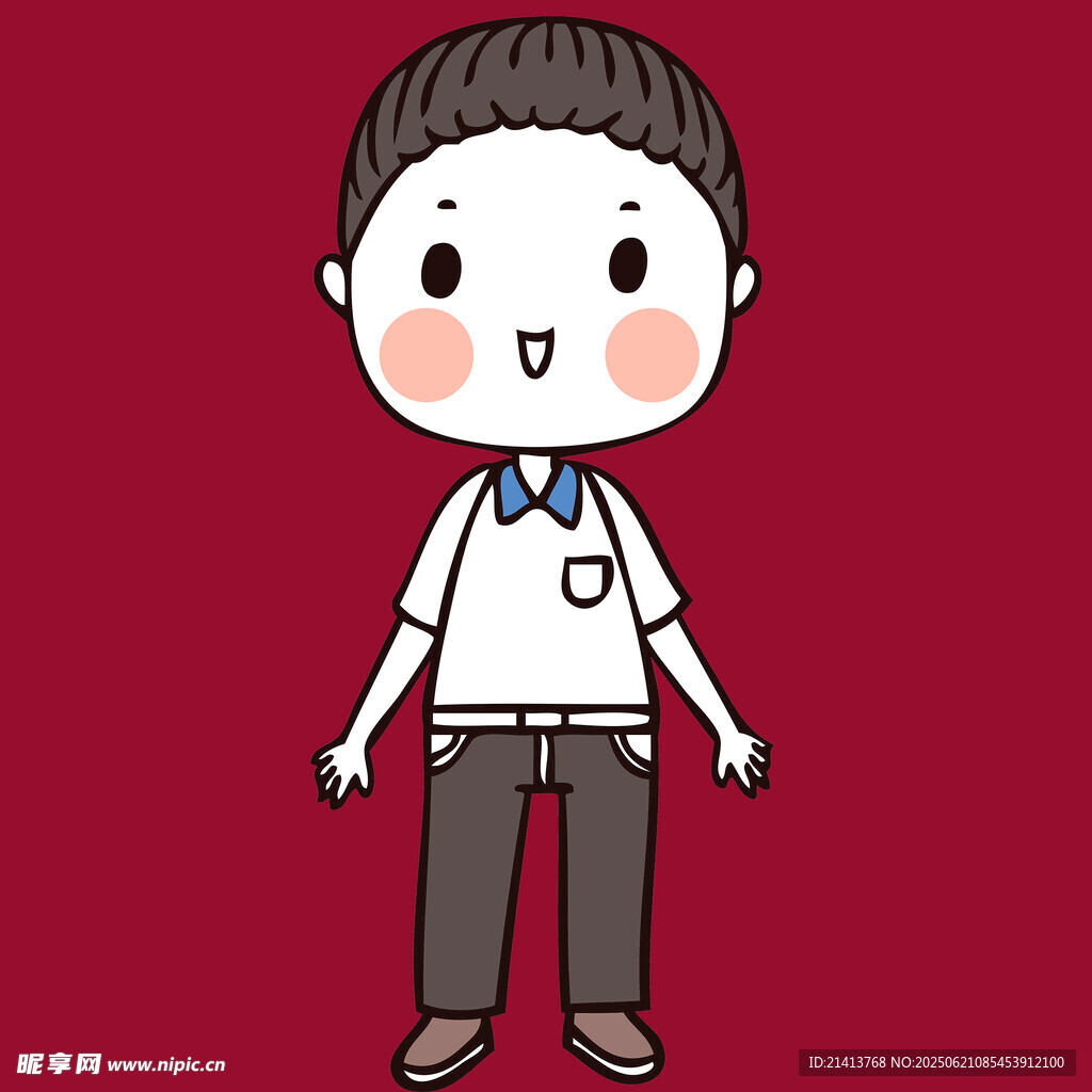 可愛男孩卡通形象