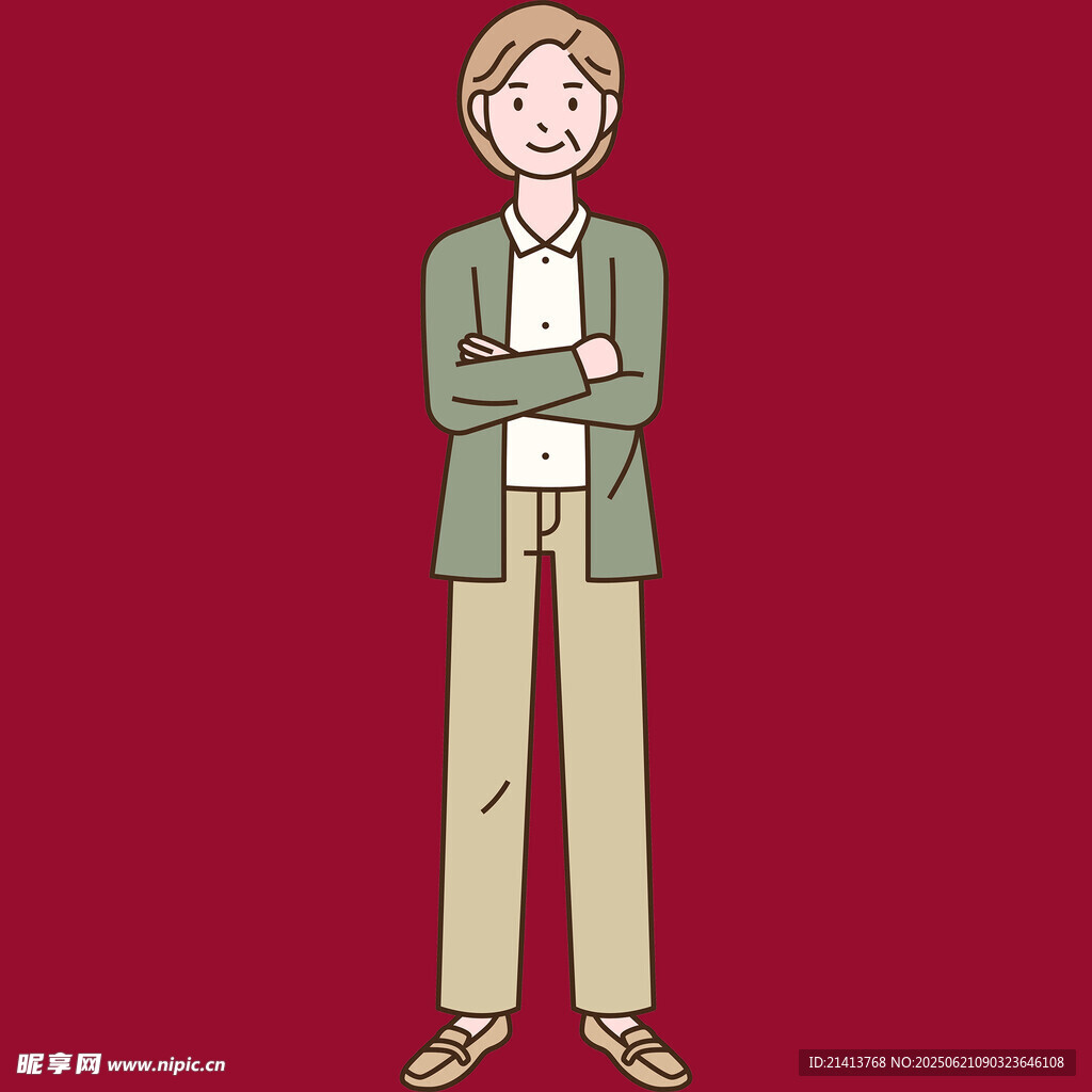 雙臂交叉的休閑風男士