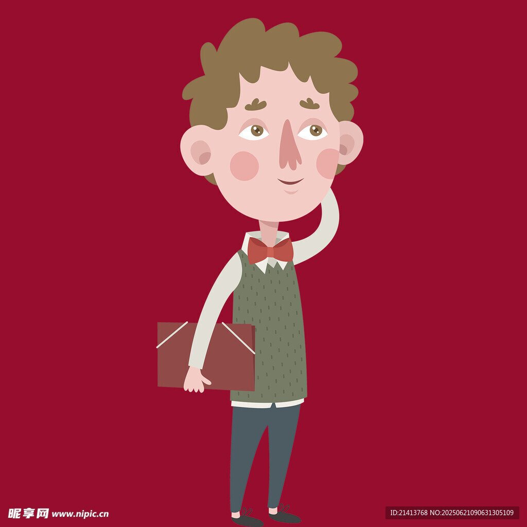 拿箭的卡通男孩