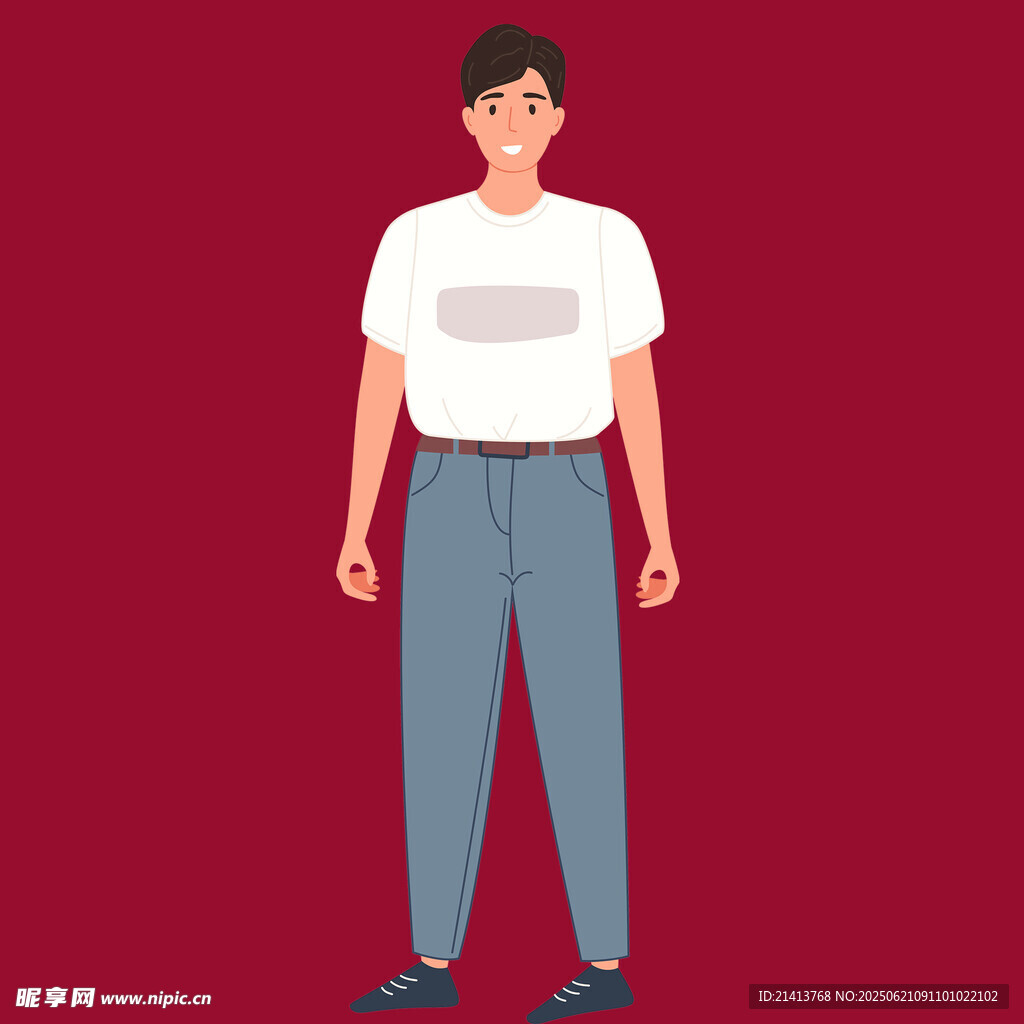 站立的休閑著裝男性