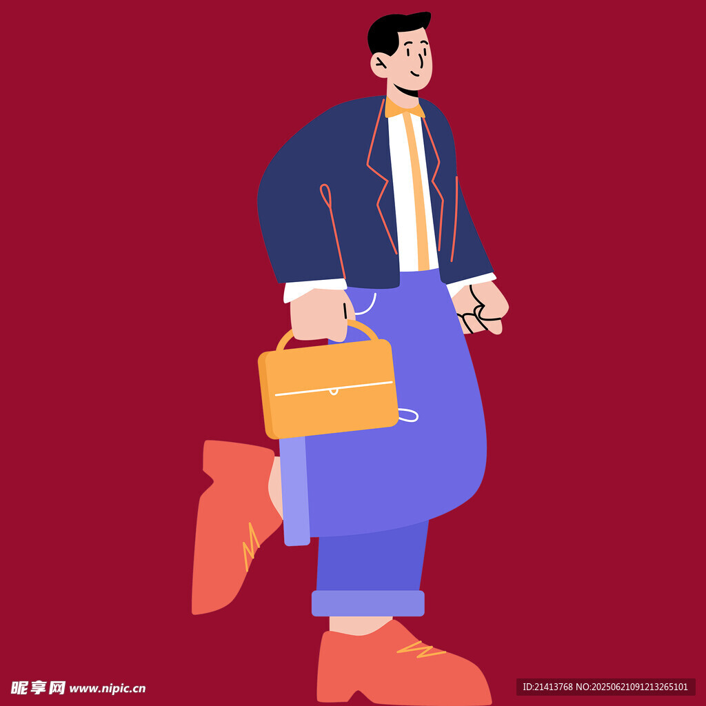 匆忙趕路的商務(wù)男士