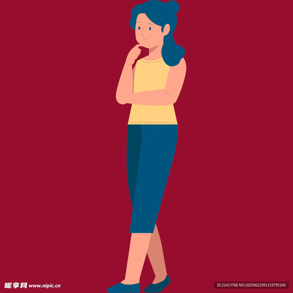 思考的女性形象