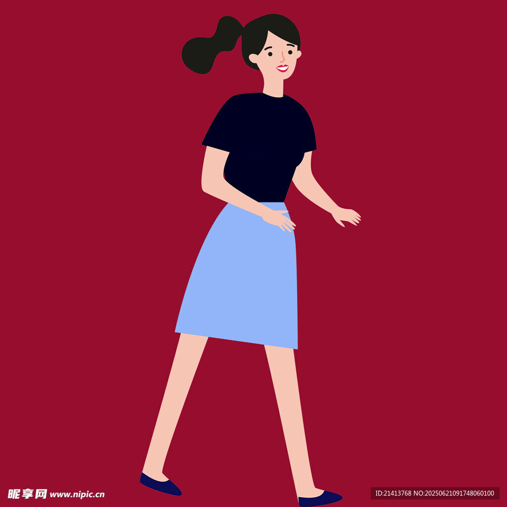 行走的時(shí)尚女性