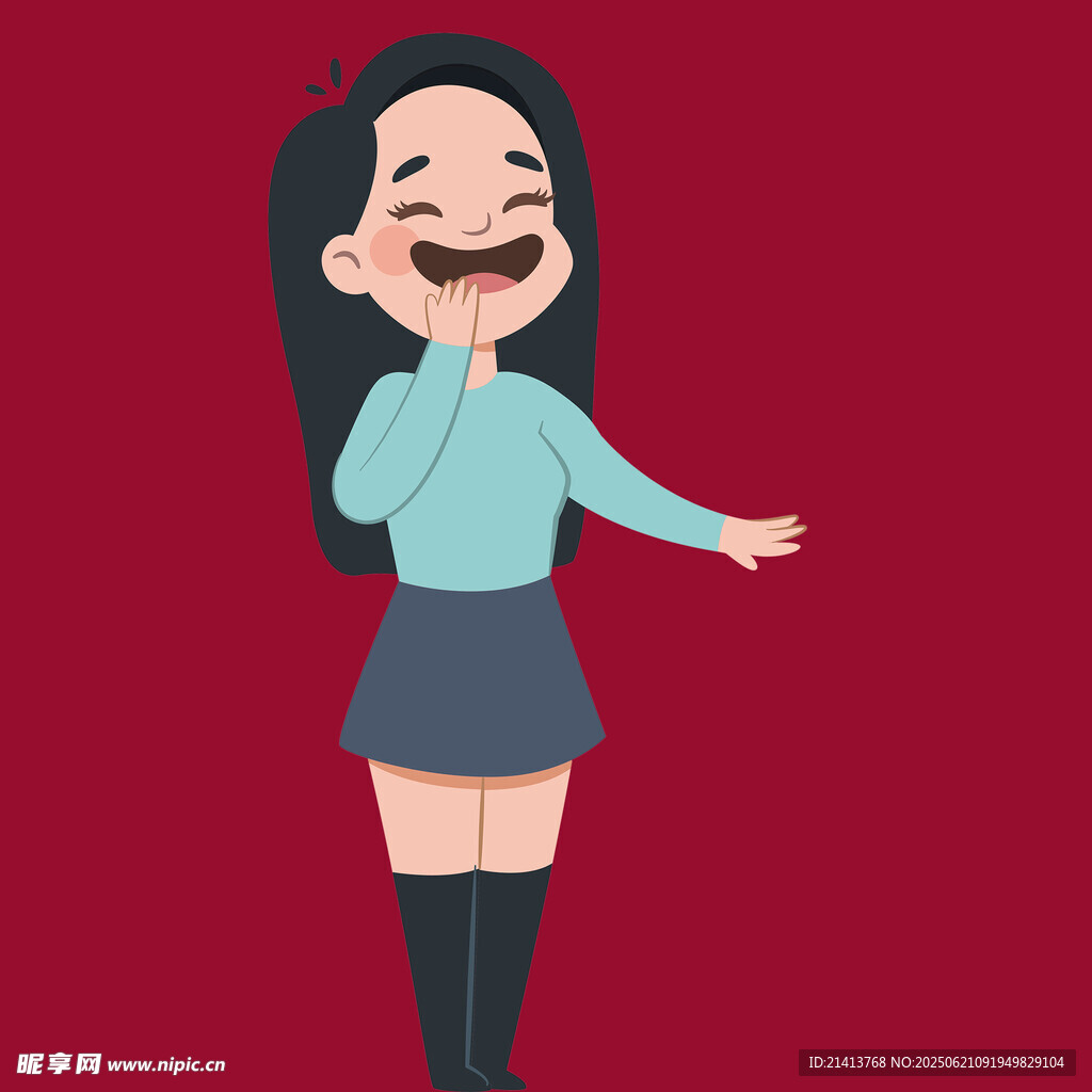歡樂女孩開懷大笑