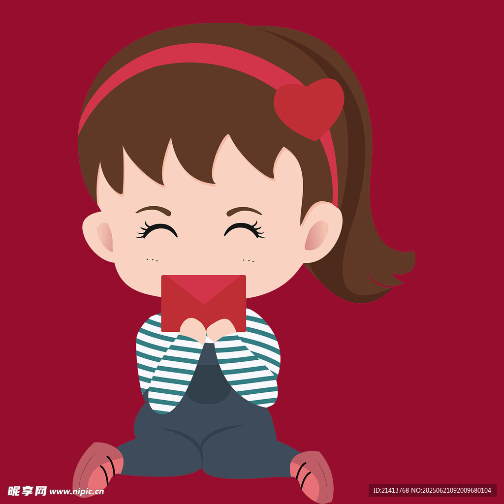 開心女孩捧紅包