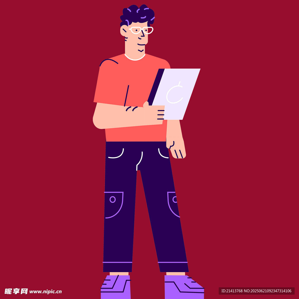手持文件的時尚男子