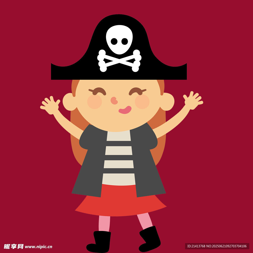 可愛小海盜女孩形象