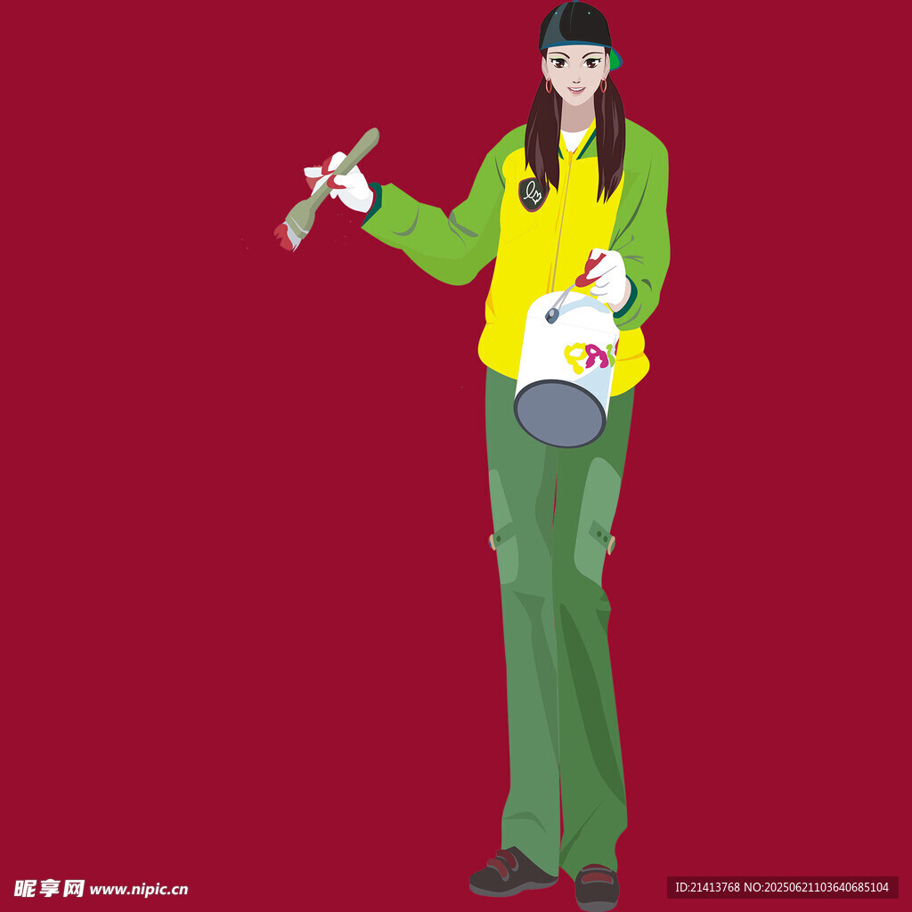 時尚穿搭模特展示個性服飾