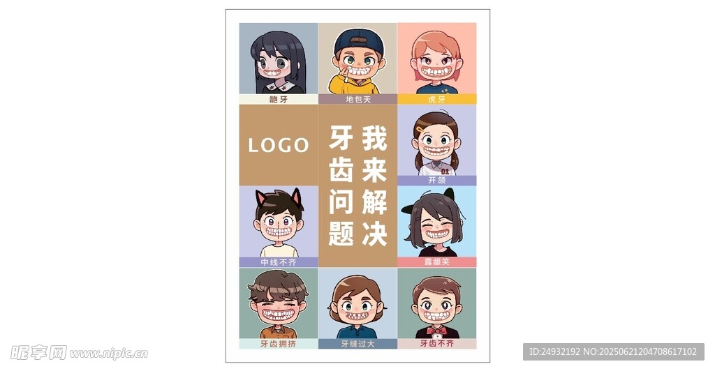 各類卡通牙齒問題