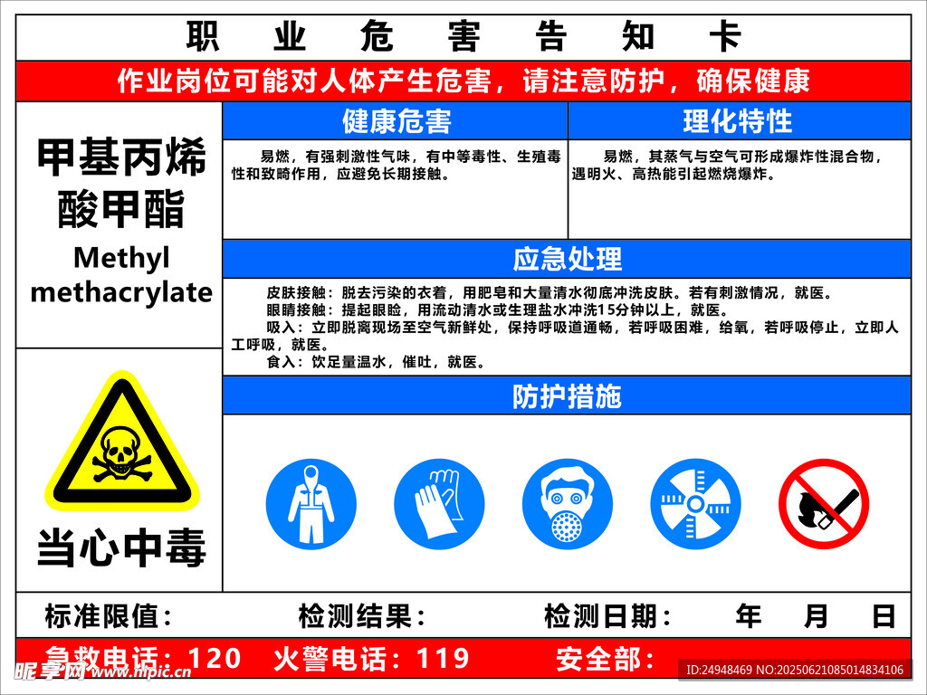 甲醇燃料容器安全標識牌