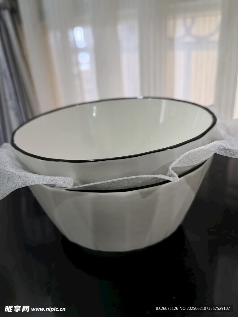 白色雙耳玻璃烹飪碗