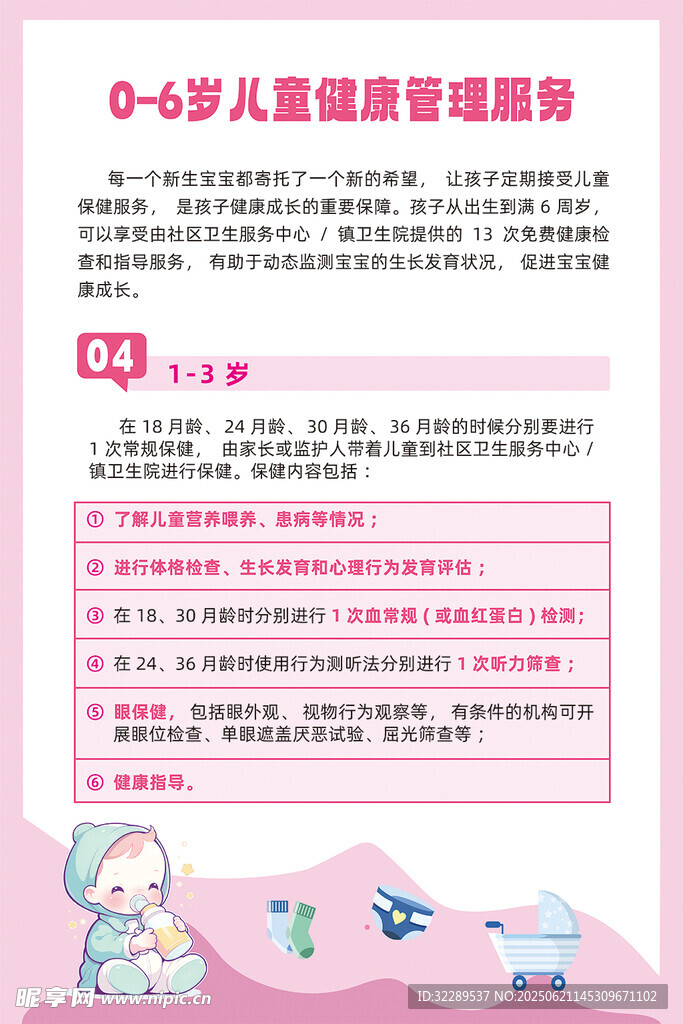 0至6歲兒童健康管理服務