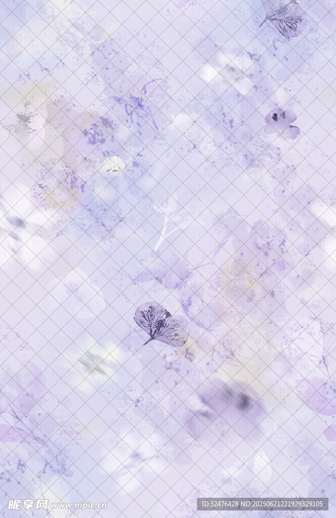 淡紫色夢幻花卉紋理背景