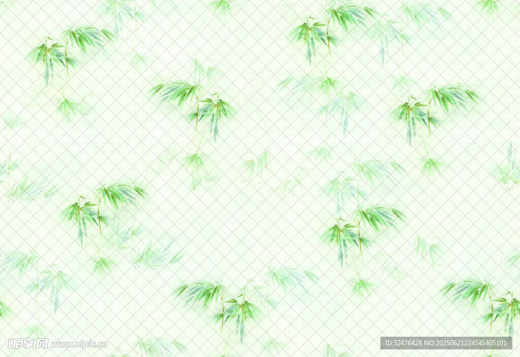 清新綠調棕櫚樹圖案背景
