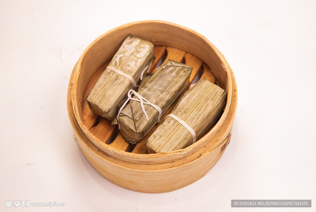 竹制蒸籠 黃粑