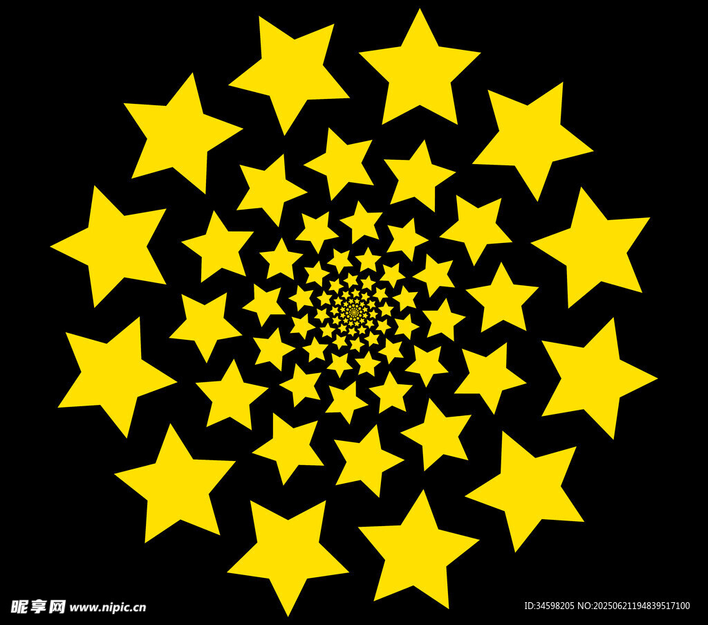 星星圓形圖案