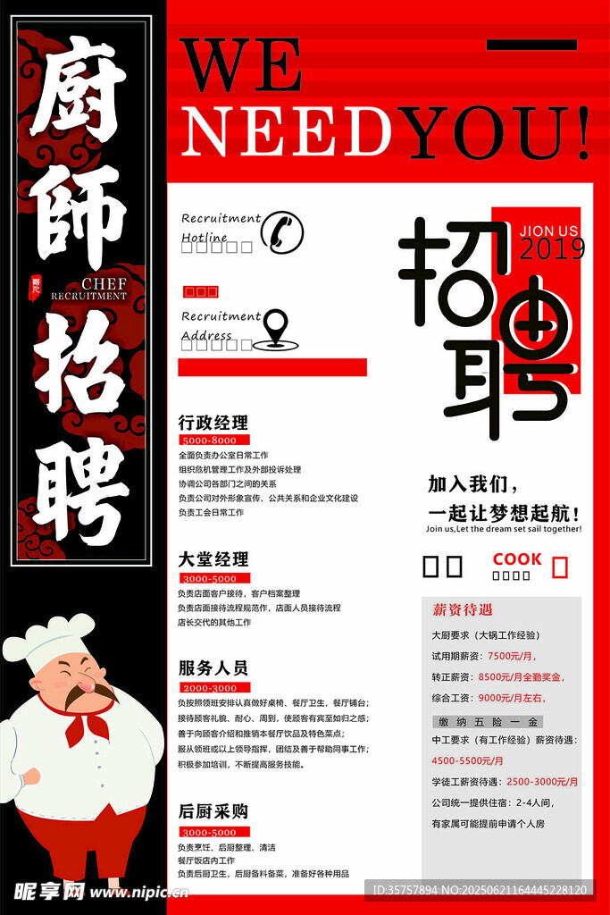 招聘廚師
