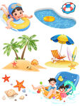 夏日海邊元素