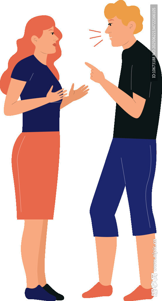 男女激烈爭論場景