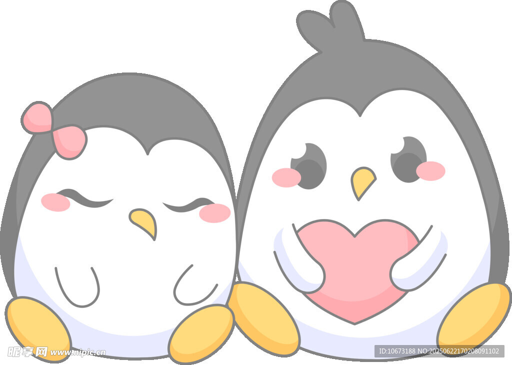 甜蜜企鵝情侶