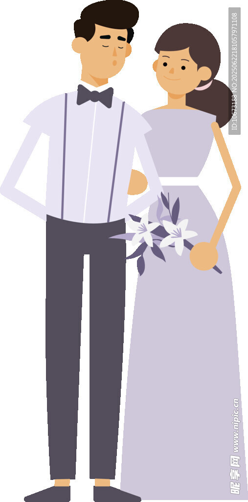 優(yōu)雅新婚夫婦甜蜜形象
