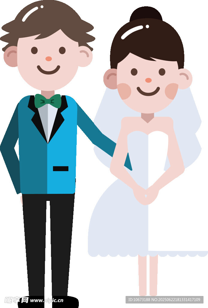 幸福新婚夫婦形象