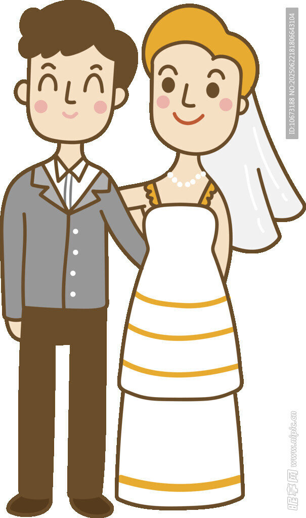 新婚夫婦甜蜜形象