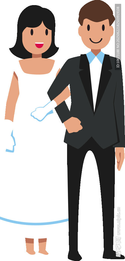一對新婚夫妻形象