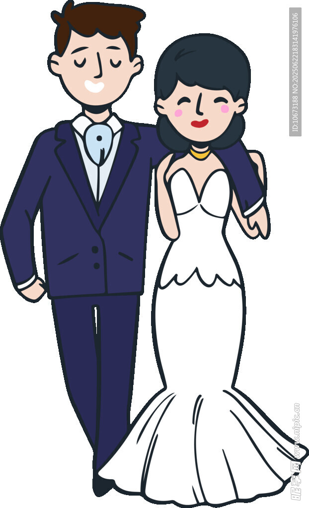 甜蜜新婚夫婦幸福漫步