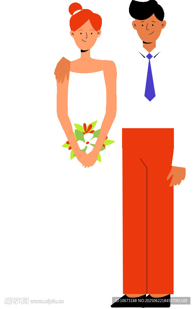 新婚夫婦插畫形象