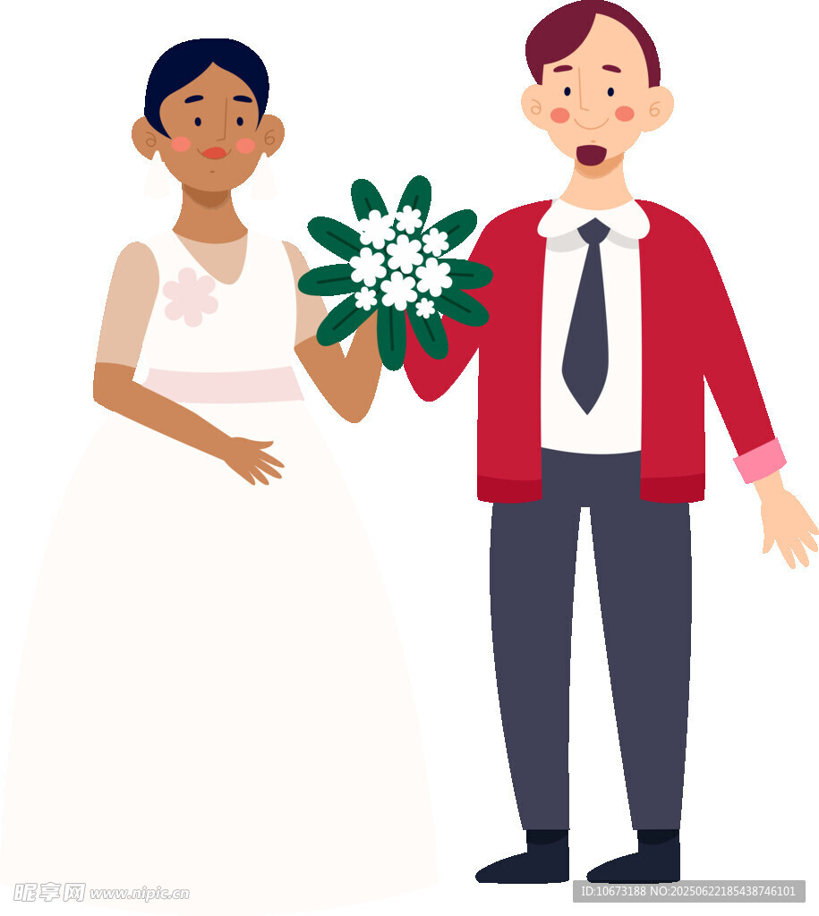 新婚夫婦幸福攜手