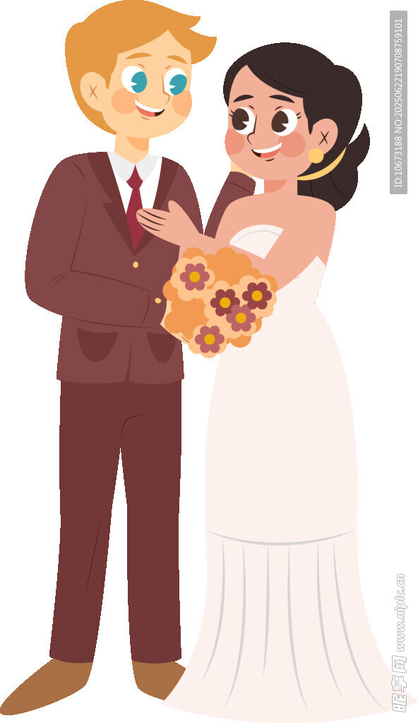 新婚夫婦與寵物甜蜜瞬間