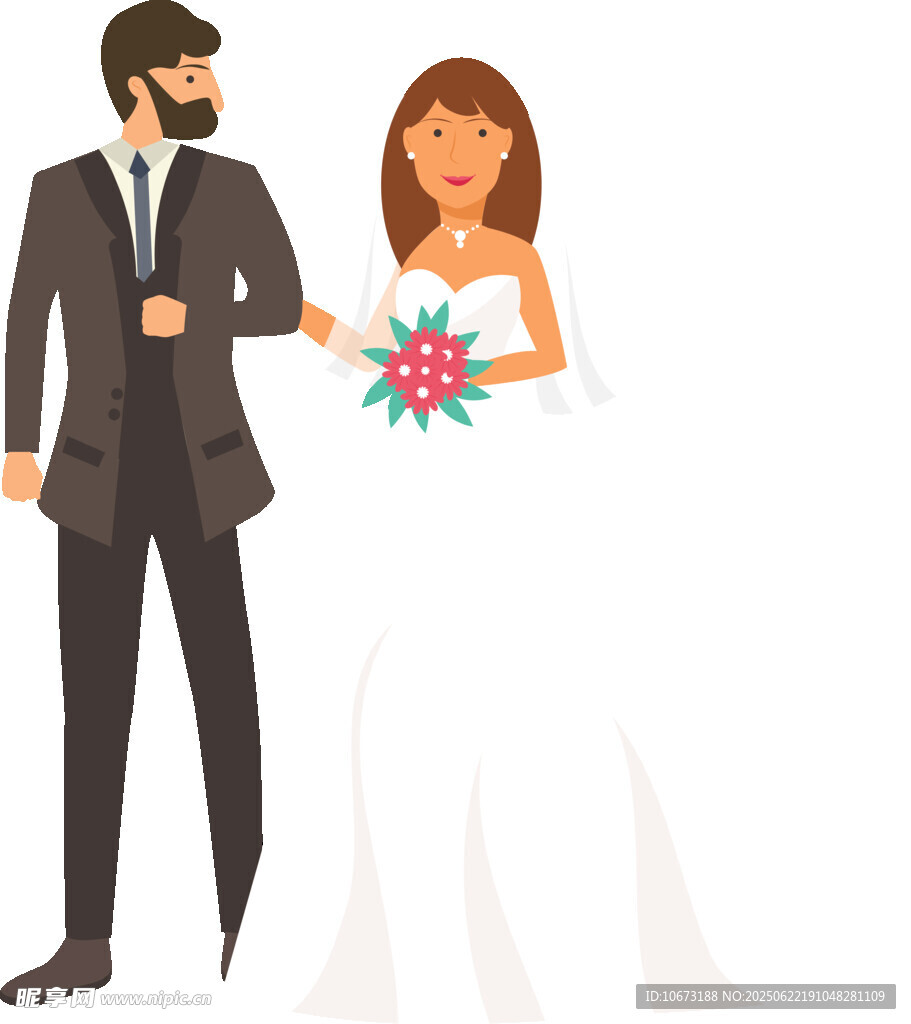 新婚夫婦牽手幸福時(shí)刻