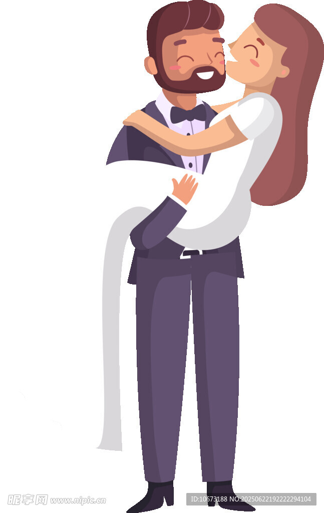 新郎公主抱新娘甜蜜瞬間