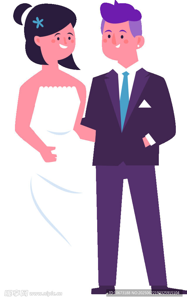 新婚夫婦甜蜜相伴