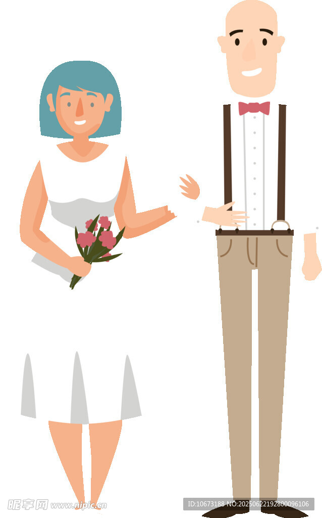 新婚夫婦插畫(huà)形象