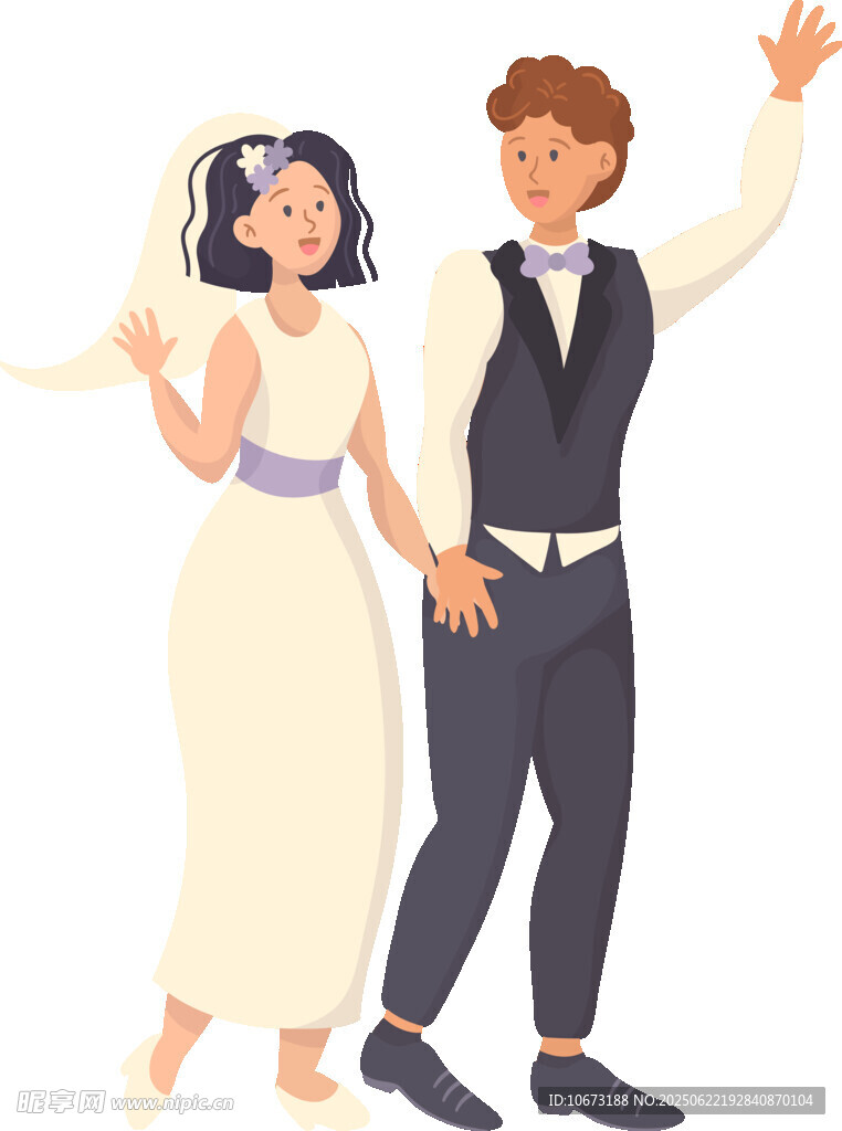 甜蜜新婚夫婦歡樂起舞