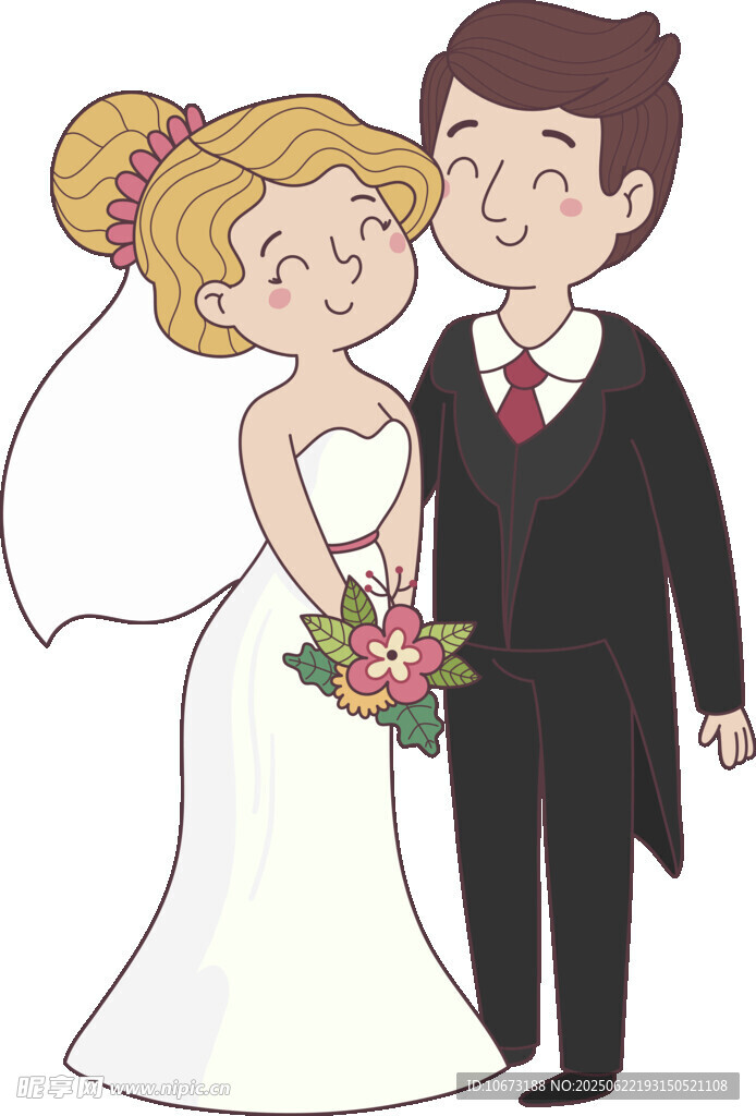甜蜜新婚夫婦幸福相擁