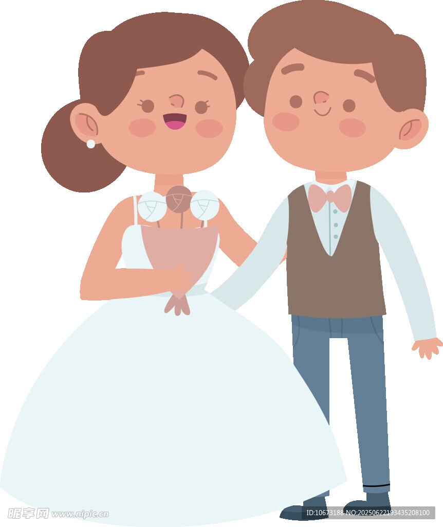 甜蜜新婚夫婦幸福相擁