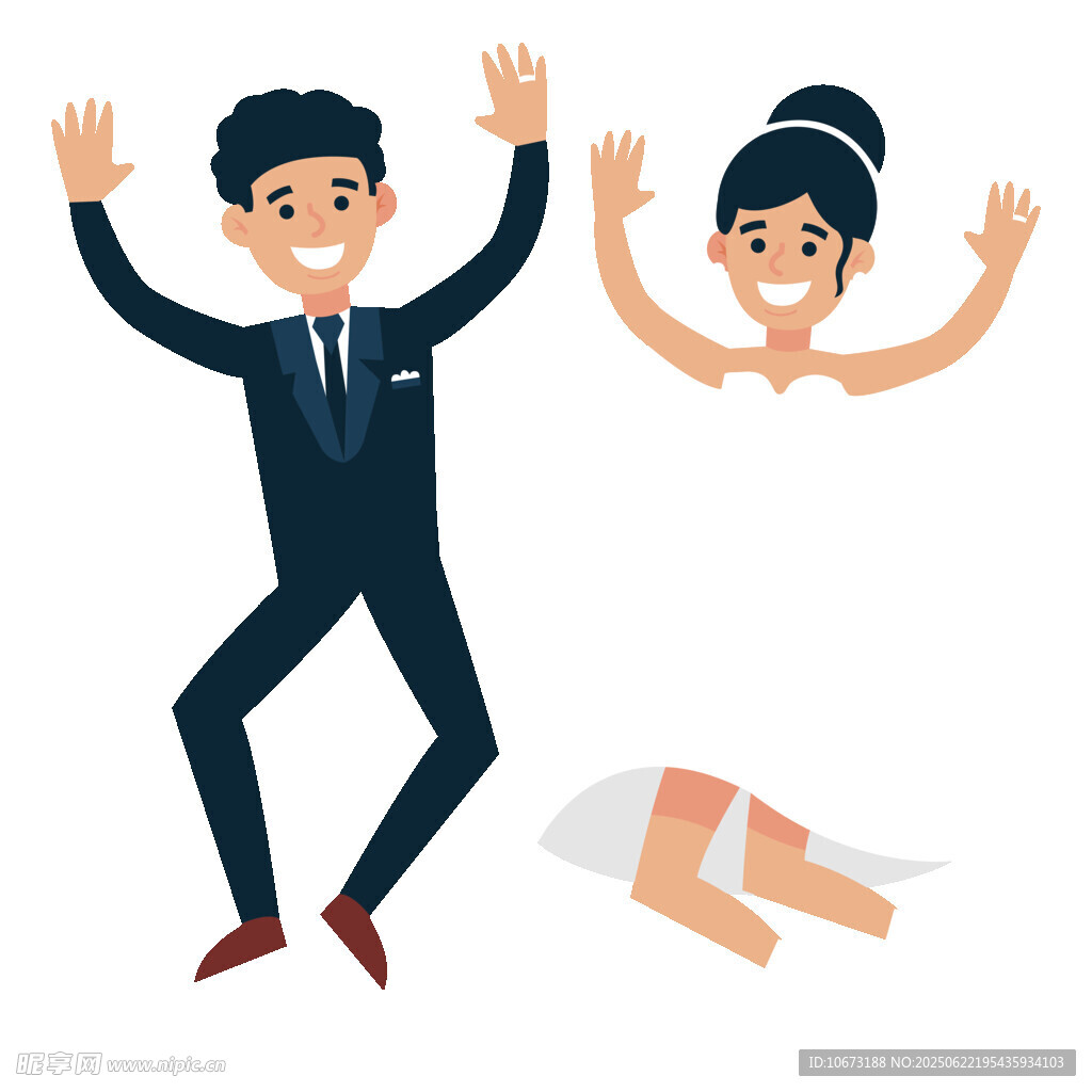 新婚夫婦歡樂起舞