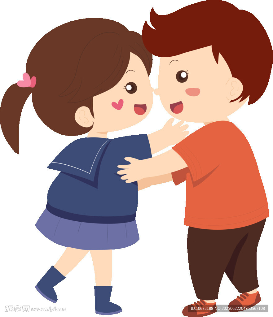 可愛(ài)兄妹溫馨擁抱瞬間
