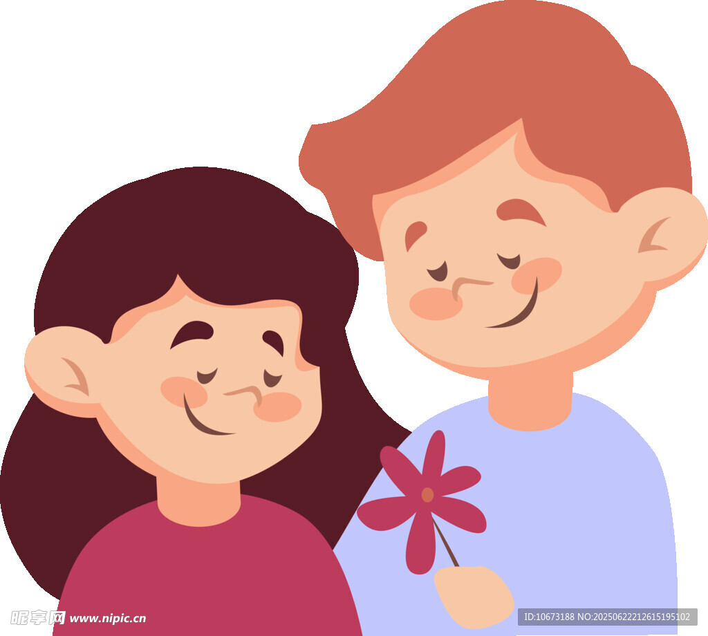 男孩送花給女孩