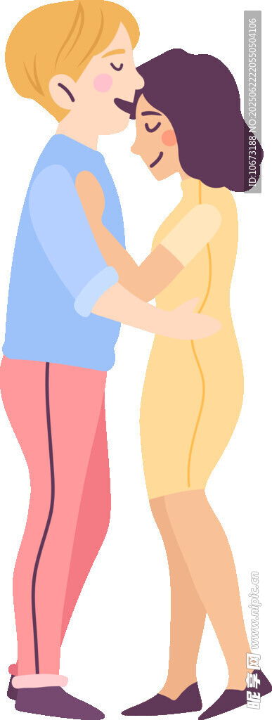 情侶甜蜜相擁