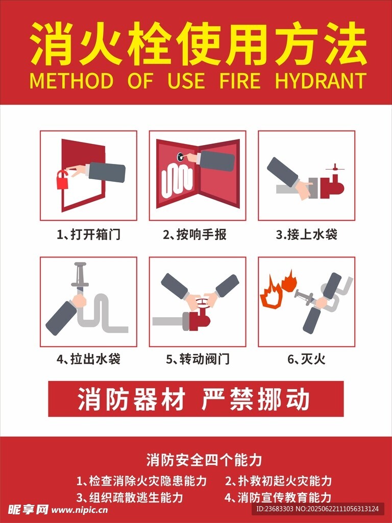 消火栓使用方法海報