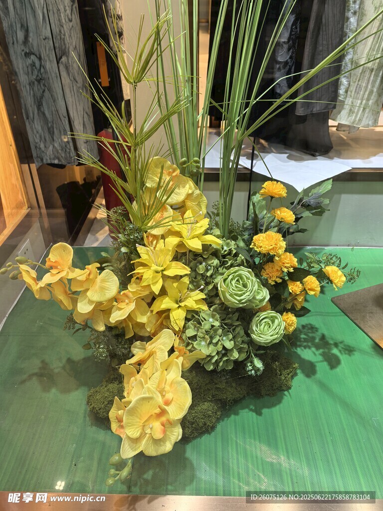 精致花卉綠植組合擺件