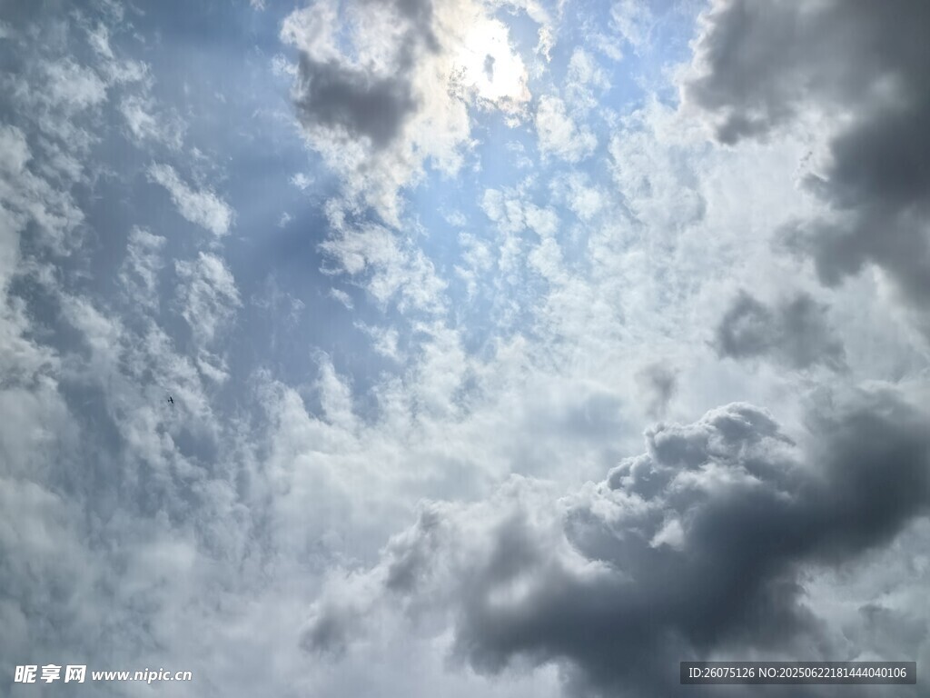 天空中的云朵與陽(yáng)光