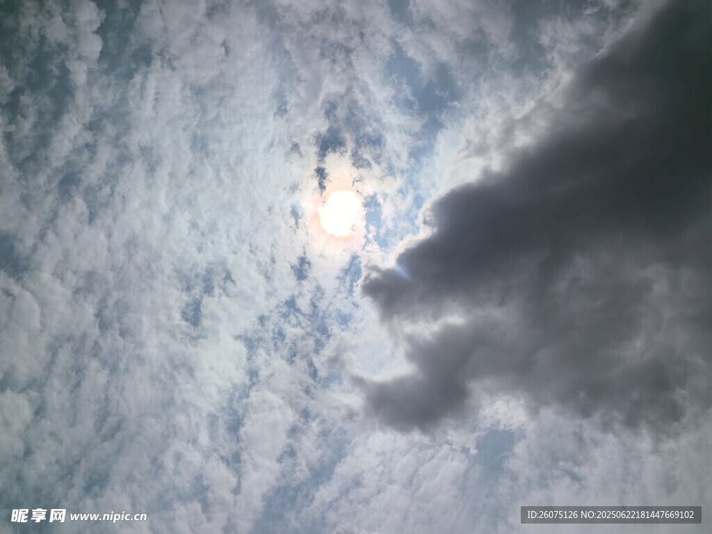 天空中云層與陽(yáng)光景象