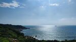 海邊美景 陽光照耀海岸線